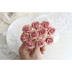Роза кудрявая ≈ 23мм Цвет Пыльно-розовый